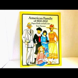 Vtg. American Family if 1900-1920 Paper Dolls, 10 Dolls & 37 Costunes